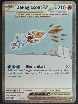 Bekaglaçon ex - 222/197 - Écarlate et Violet - Flammes Obsidiennes