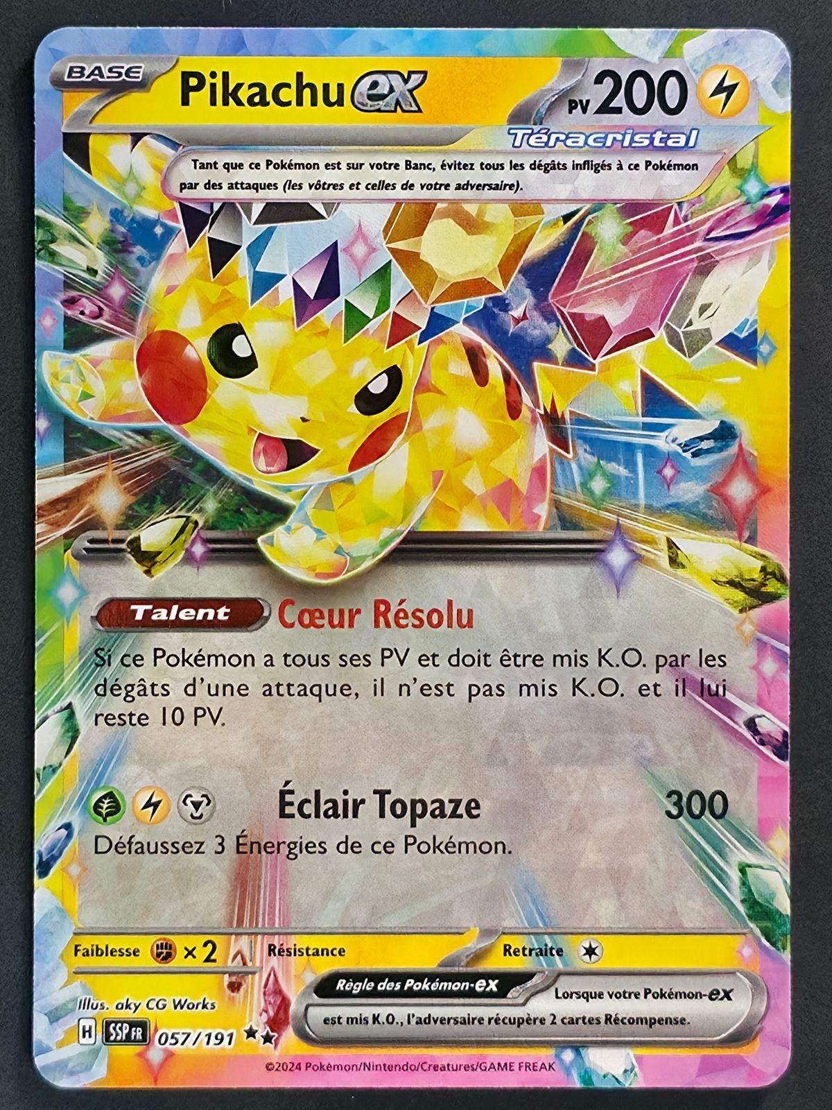Pikachu ex 057/191 - Écarlate et Violet - Étincelles Déferlantes