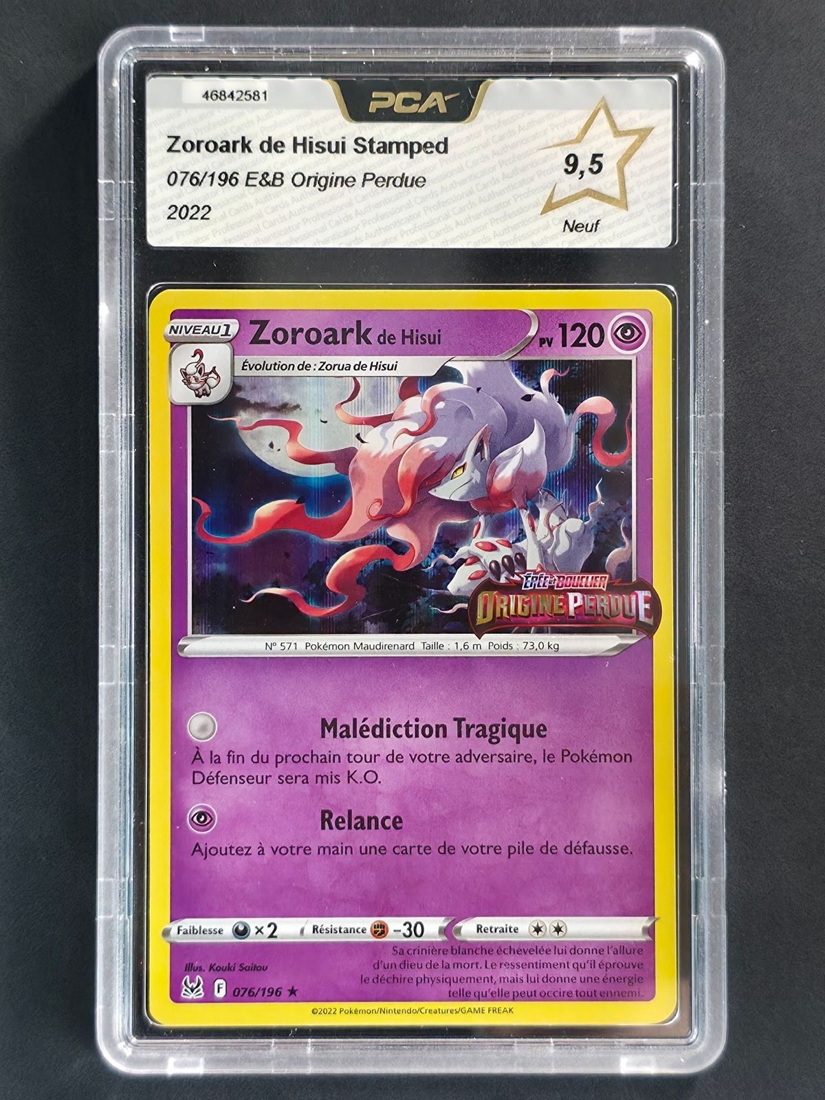 Zoroark de Hisui 076/196 - Épée et Bouclier - Origine Perdue