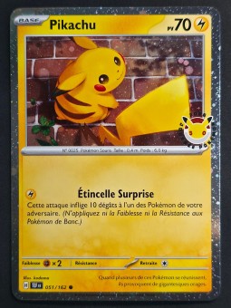 Pikachu - 051/162 - Écarlate et Violet - Forces Temporelles - 30 ans