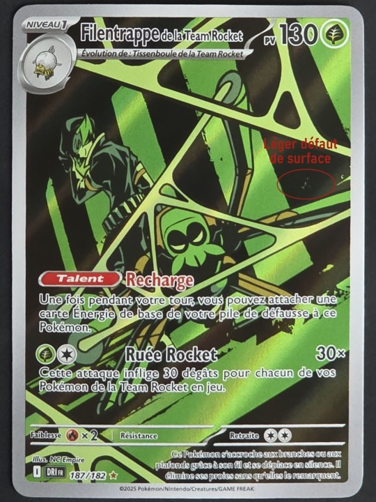 Filentrappe de la Team Rocket - 187/182 - Écarlate et Violet - Rivalités Destinées